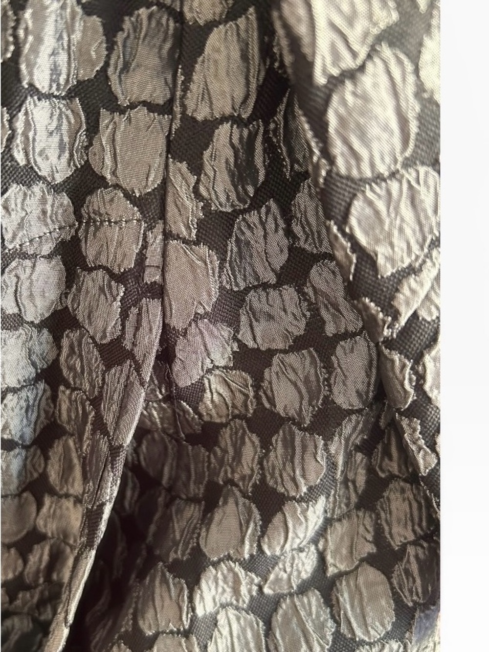 IC By Connie K. gray black textured cocktail jacket tiered ruffle cuffs Size S - Picture 8 of 11